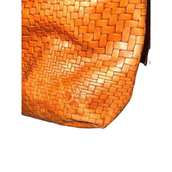 Unique Patricia Nash Brown Braided Leather Convertible Shoulder Bag backpack Ret - Picture 4 of 16